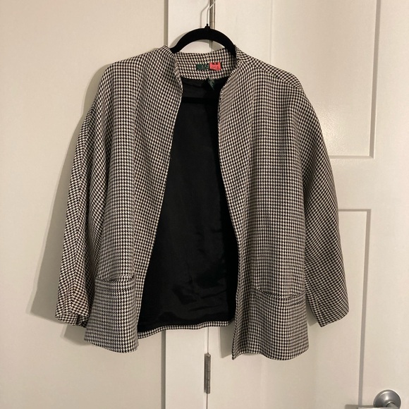 Ralph Lauren Black and White Checkered Blazer - Picture 1 of 3